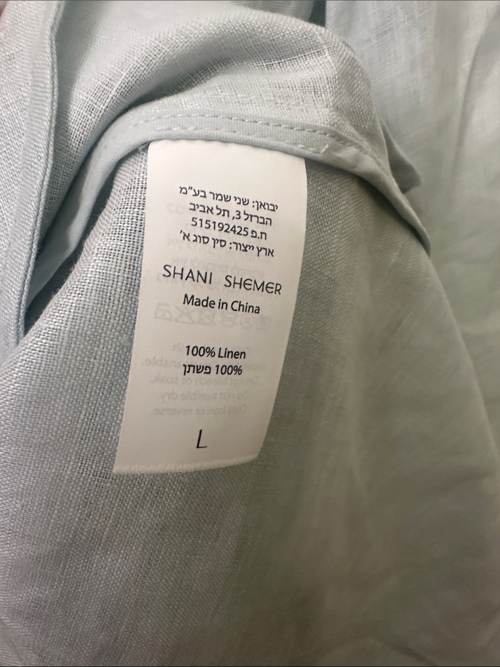 Shani Shemer Valerie Kaftan Aqua Blue Linen Swim Cover Up Size L Luxury NWT - Picture 8 of 9